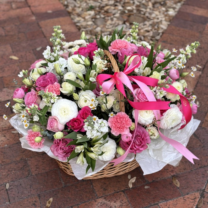 Symphony of Softness Floral Basket