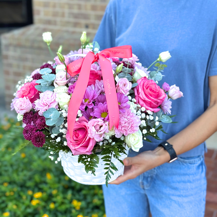Romance in Bloom Basket