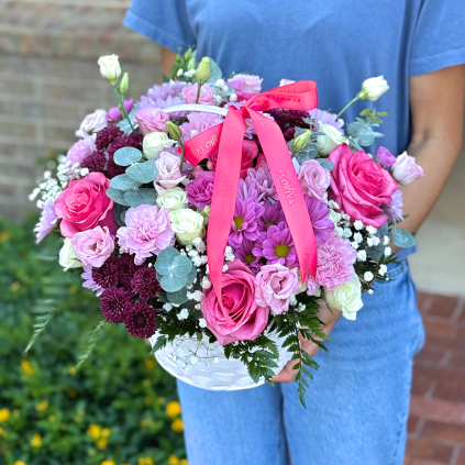 Romance in Bloom Basket FloriyaFlowes