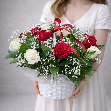 Flower Baskets " I Love you "  FloriyaFlowes