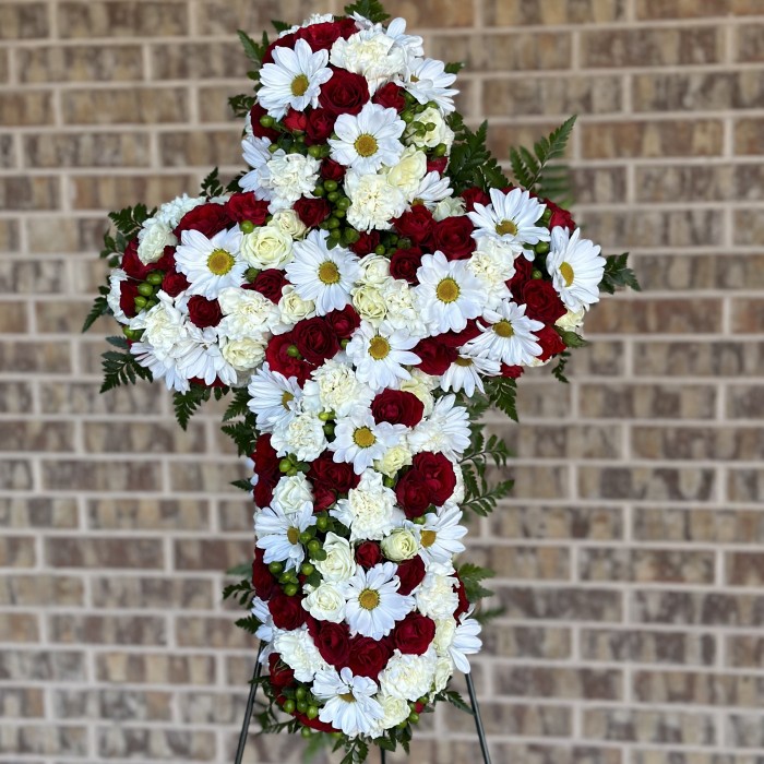 Funeral Cross "Sacred Devotion" – Elegant Sympathy Tribute