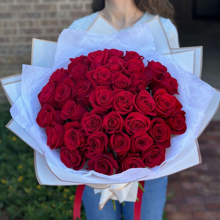 "One, Two, Three Dozen: Premium Long Stem Red Roses"