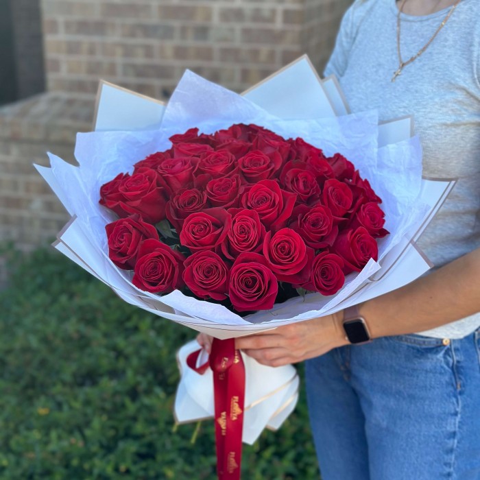 "One, Two, Three Dozen: Premium Long Stem Red Roses"