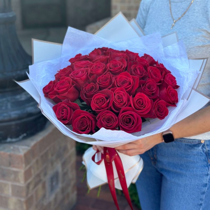 "One, Two, Three Dozen: Premium Long Stem Red Roses"