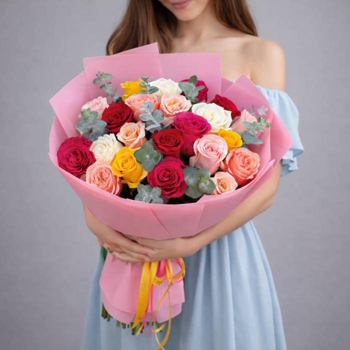 Rainbow Rose Bouquet