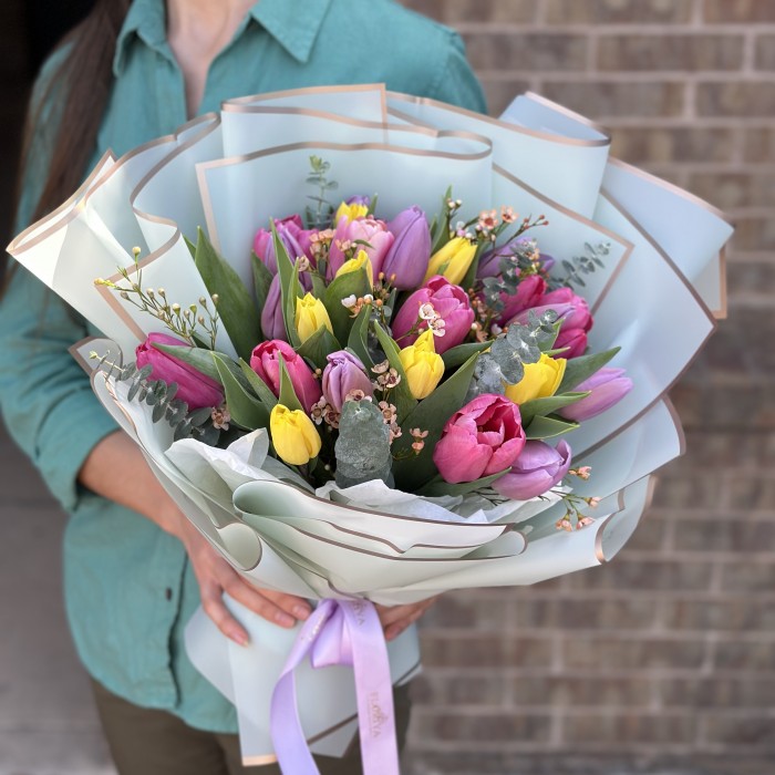 Spring's Secret Bouquet of Tulips