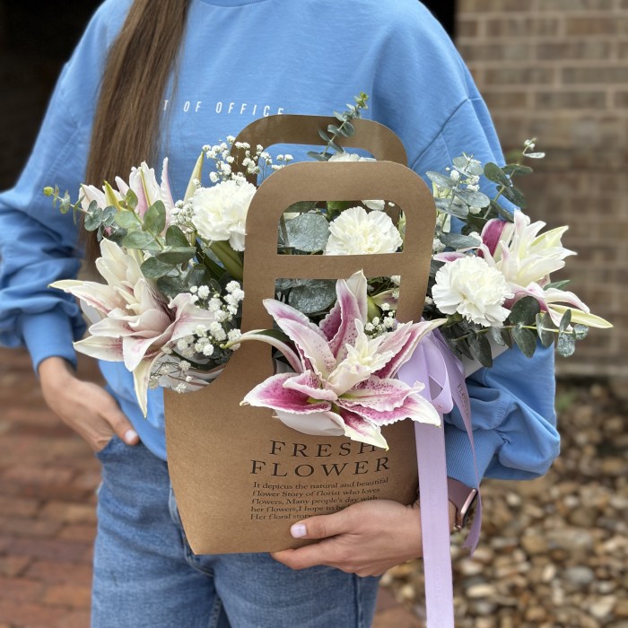 Flower bag " Cool blue "