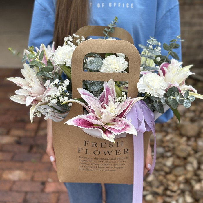 Flower bag " Cool blue "