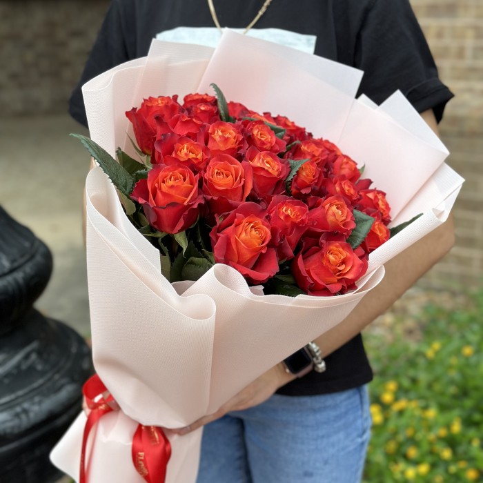 Two Dozen roses " Golden times" Floriya Flowers