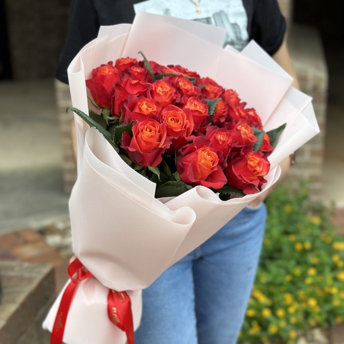 Two Dozen roses " Golden times" Floriya Flowers