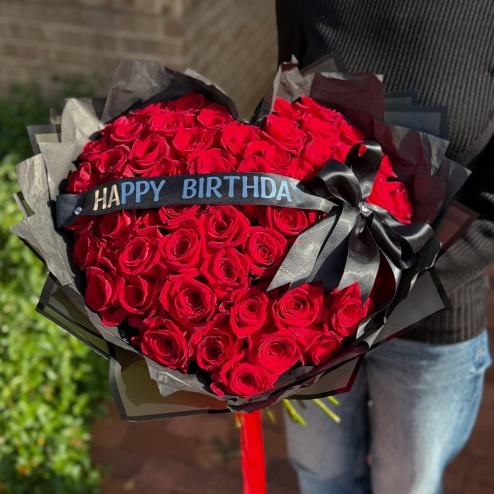 Red Rose Heart Bouquet Floriya Flowers