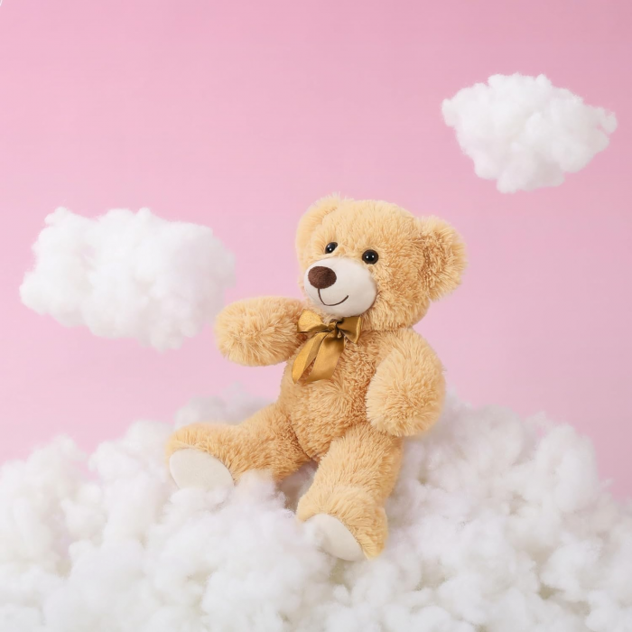 Classic Plush Teddy Bear 13.5" | Beige, Light Brown, Dark Brown