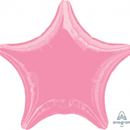 18" Anagram Brand Metallic Pink Star Foil Balloon FloriyaFlowes