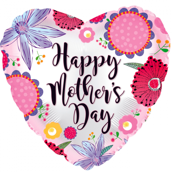 17" Happy Mother's Day Crazy Flowers Balloon