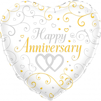 18" Happy Anniversary Oaktree Foil Balloon FloriyaFlowes