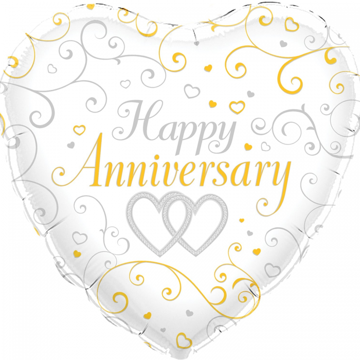 18" Happy Anniversary Oaktree Foil Balloon Floriya Flowers