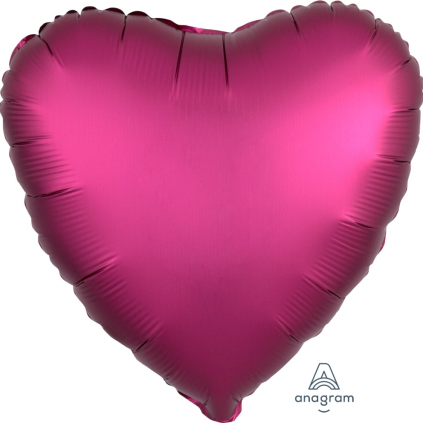 18" Satin Luxe Pomegranate Heart Foil Balloon FloriyaFlowes