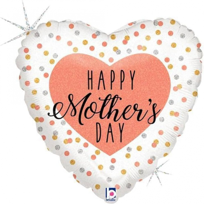 18" Glittering Rose Gold Mother's Day Foil Balloon Floriya Flowers