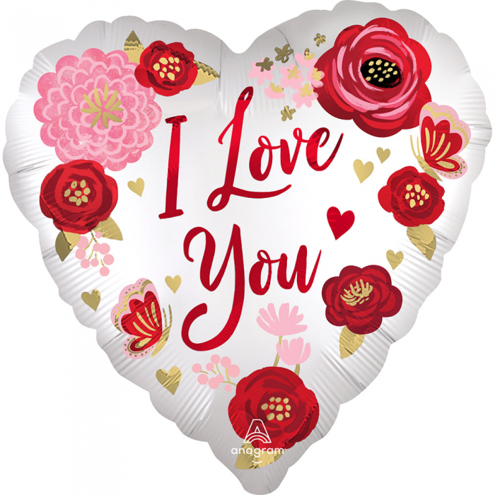 18 inch SATIN LOVE YOU FLOWERS Floriya Flowers