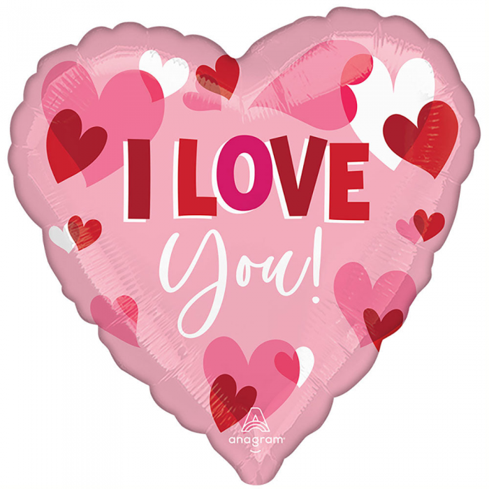 28 inch I LOVE YOU PLAYFUL HEARTS Floriya Flowers