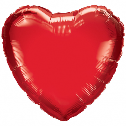 Heart Foil Balloon with Helium Floriya Flowers
