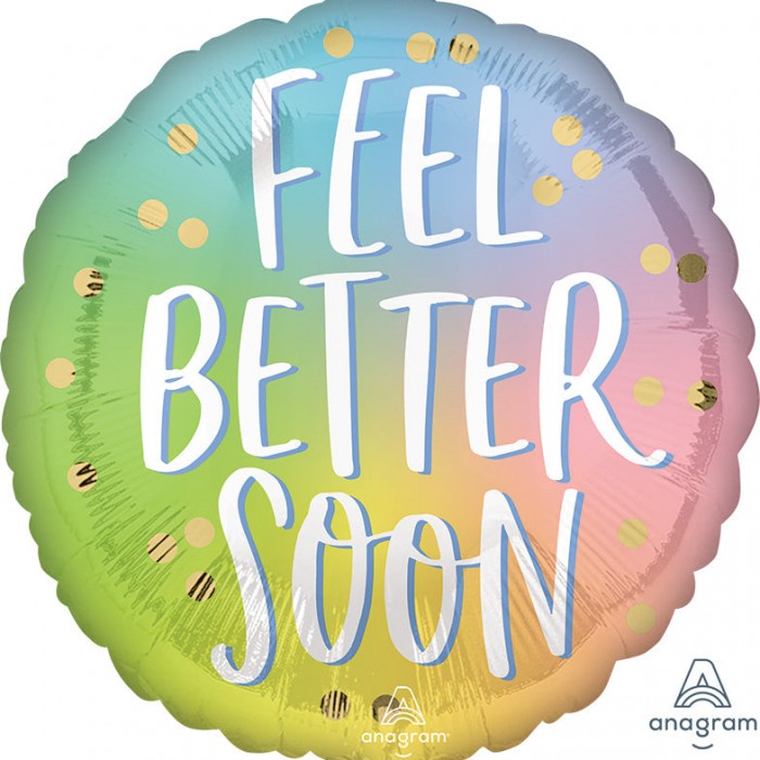 Feel Better Soon Ombre Balloon, 18 Inch Floriya Flowers
